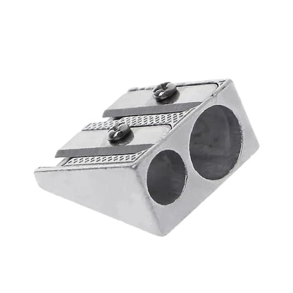 1/10/20Pcs Silver Aluminum Alloy Pencil Sharpener 2-Hole