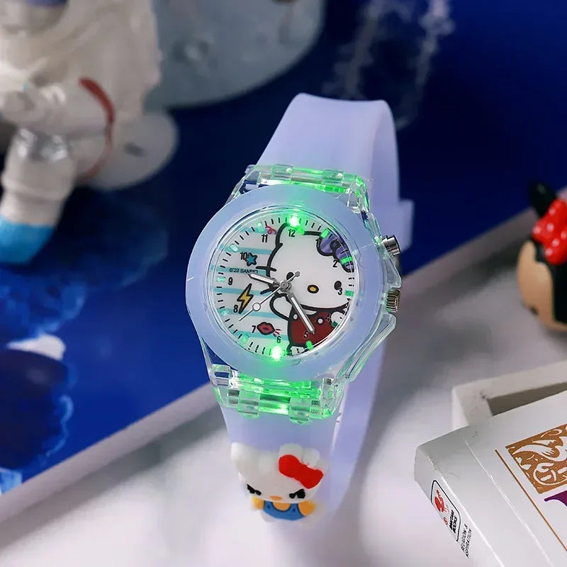 Mickey Mouse Flash Light Cartoon Watch