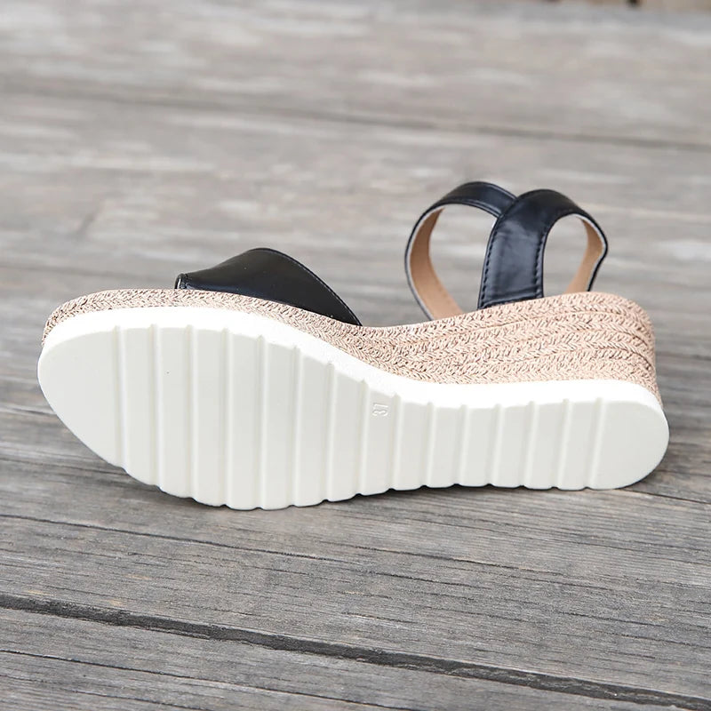 Lightweidght Wedge Ankle Strap Platform Thick Sole Non Slip Sandals