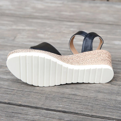 Lightweidght Wedge Ankle Strap Platform Thick Sole Non Slip Sandals