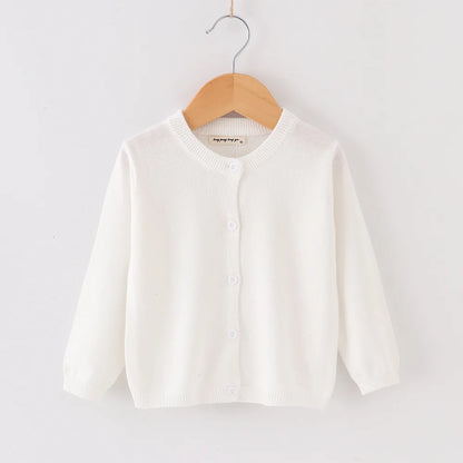 Autumn Baby Cardigan Solid Open Stitch Soft Coats Toddler Knit Jackets