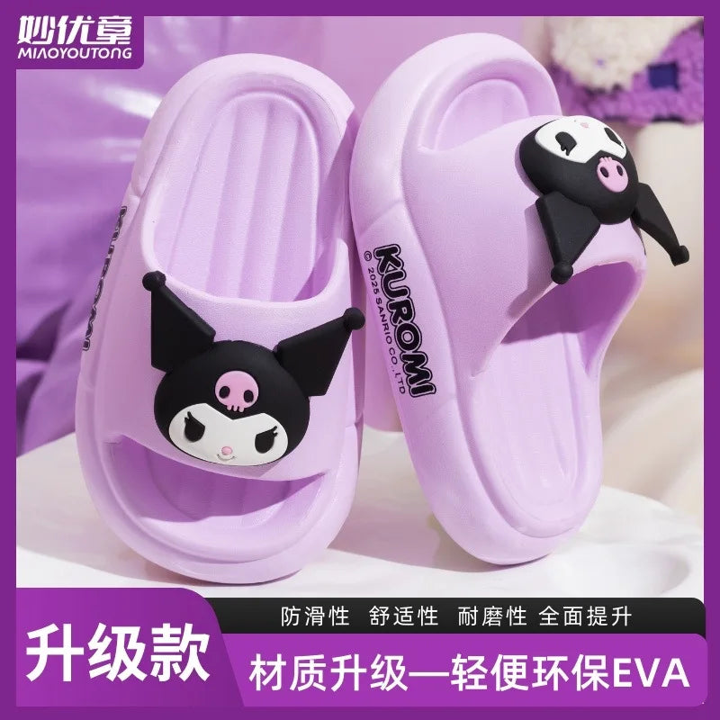 Cute Kuromi Girls Hello Kitty Slippers