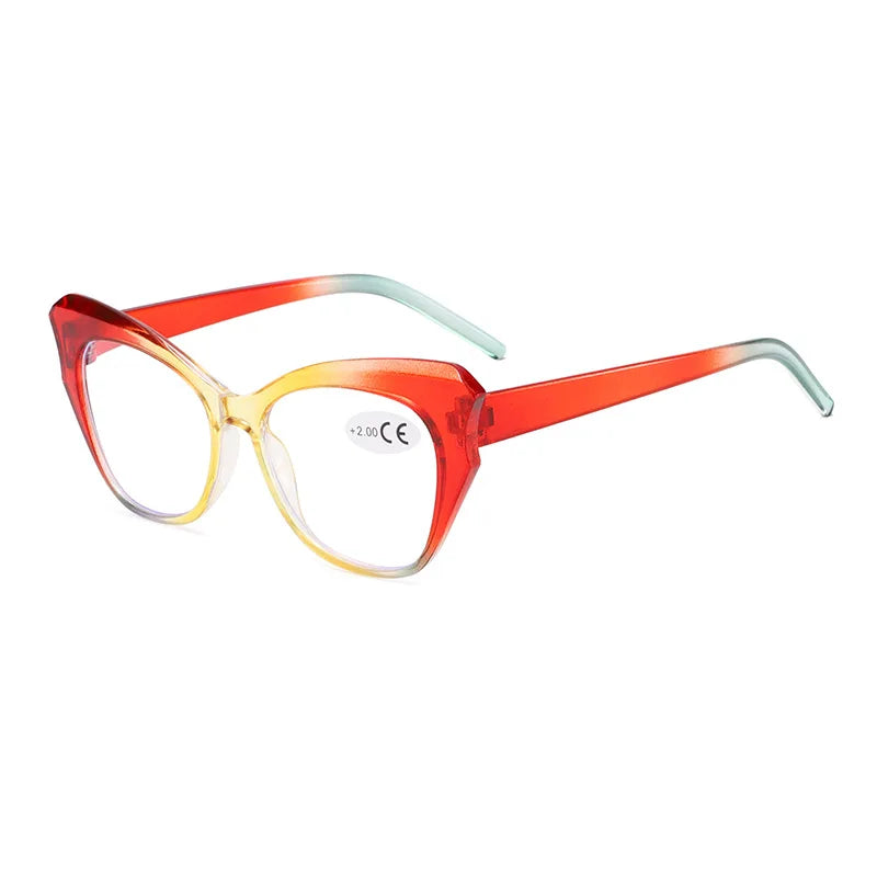 Cat Eye Reading Prescription Eyewear Anti Blue Light Hyperopia Correction Eyeglass