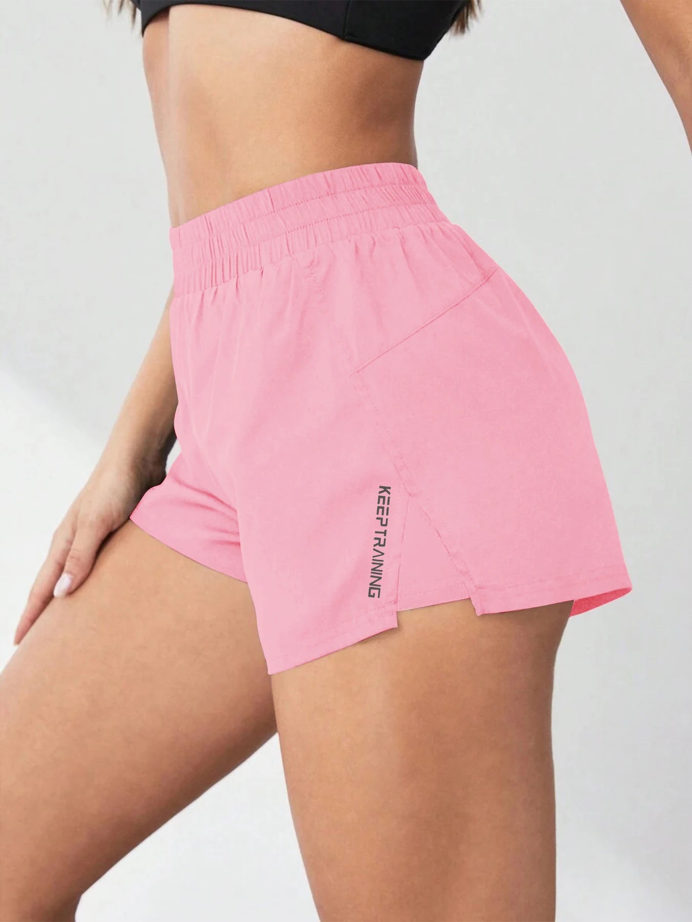 Faux Two-Piece Anti-Exposure Yoga Shorts
