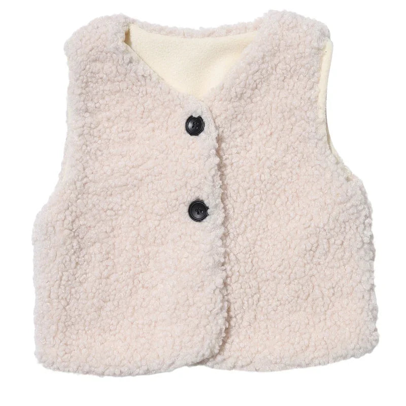 Autumn Winter Baby Plus Velvet Waistcoat Teddy Hair Coat