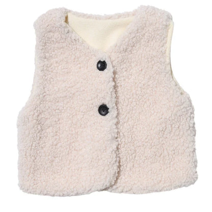 Autumn Winter Baby Plus Velvet Waistcoat Teddy Hair Coat