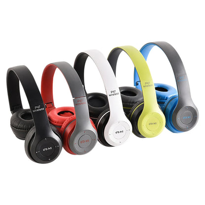 Stereo P47 Wireless Headphones Bluetooth 5.0 Earphones Foldable Bass Helmet
