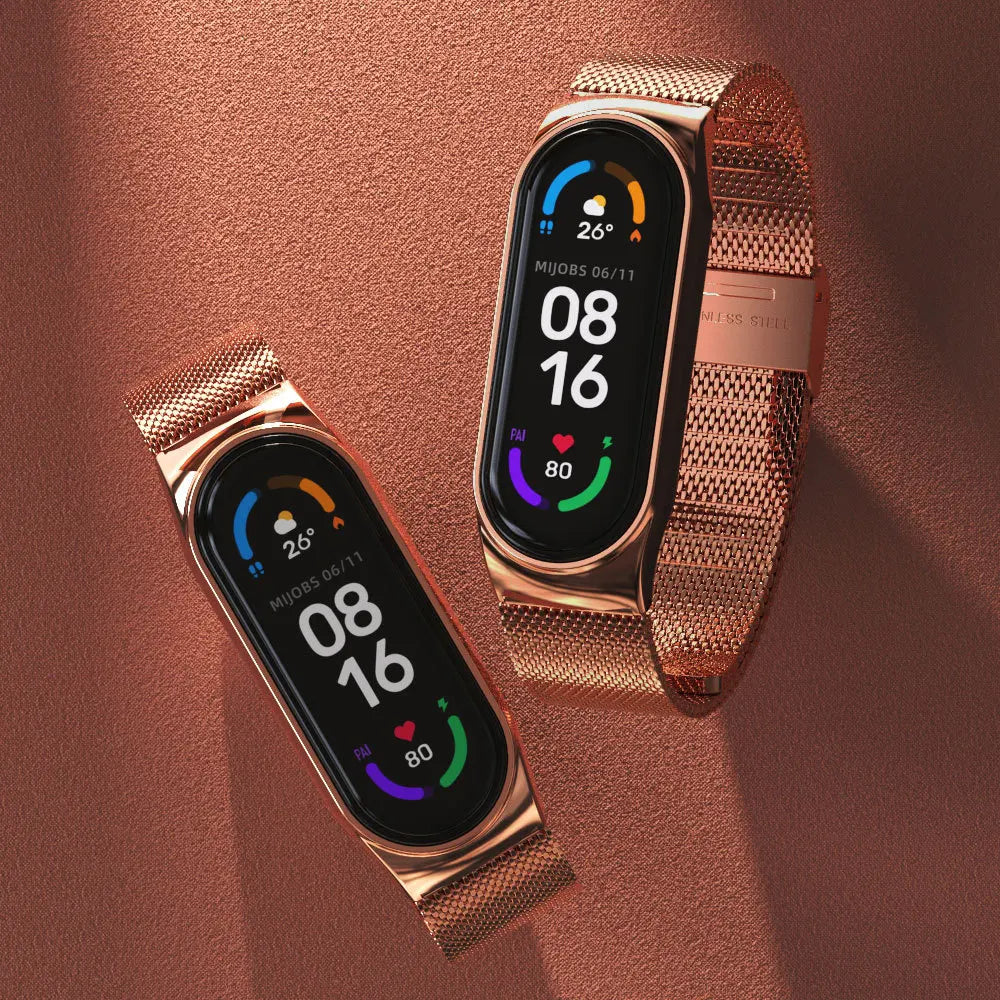 Strap for Xiaomi Mi Band 6 5 4 3 Metal Milanese Bracelet