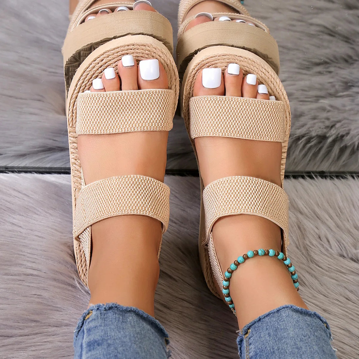 DANA Slingback Wedge Roman Sandals