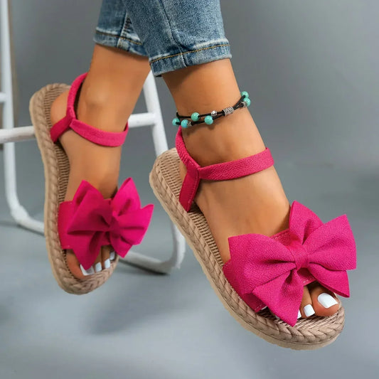 Lightweight Casual Bow Tie Flat Slippers