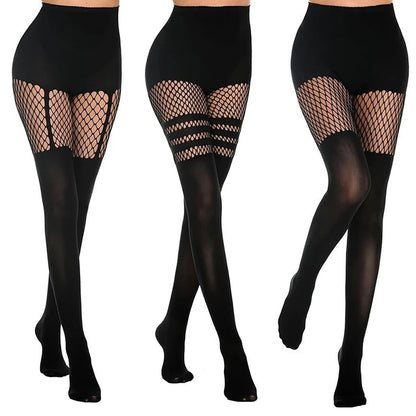 Black Hollow-Out Fishnet Sexy Fishing Net Socks