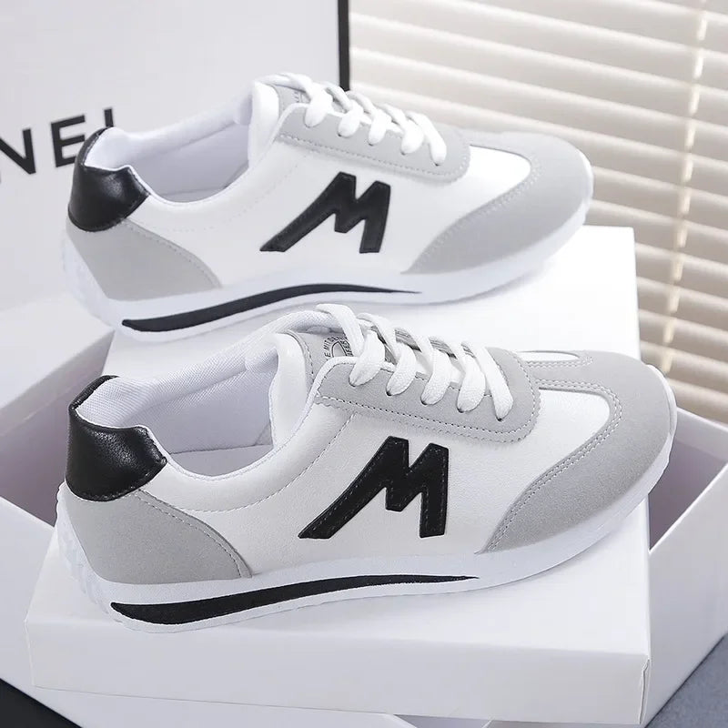 Round Head Deep Mouth Cross Lace Casual Sports Sneakers
