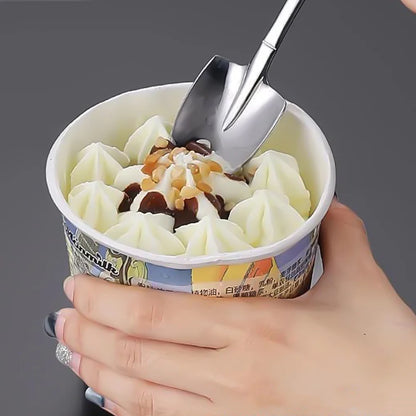 4pcs Stainless Steel Shovel & Point Spoons Set