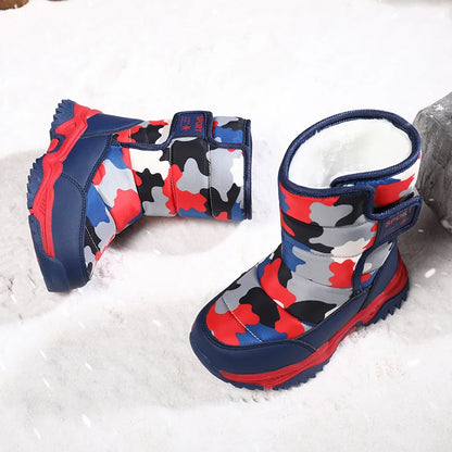 Winter Plush Waterproof Fabric Non-Slip Snow Boots