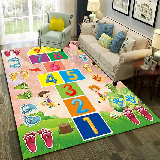 Digital Games Boys and Girls Cartoon Carpet