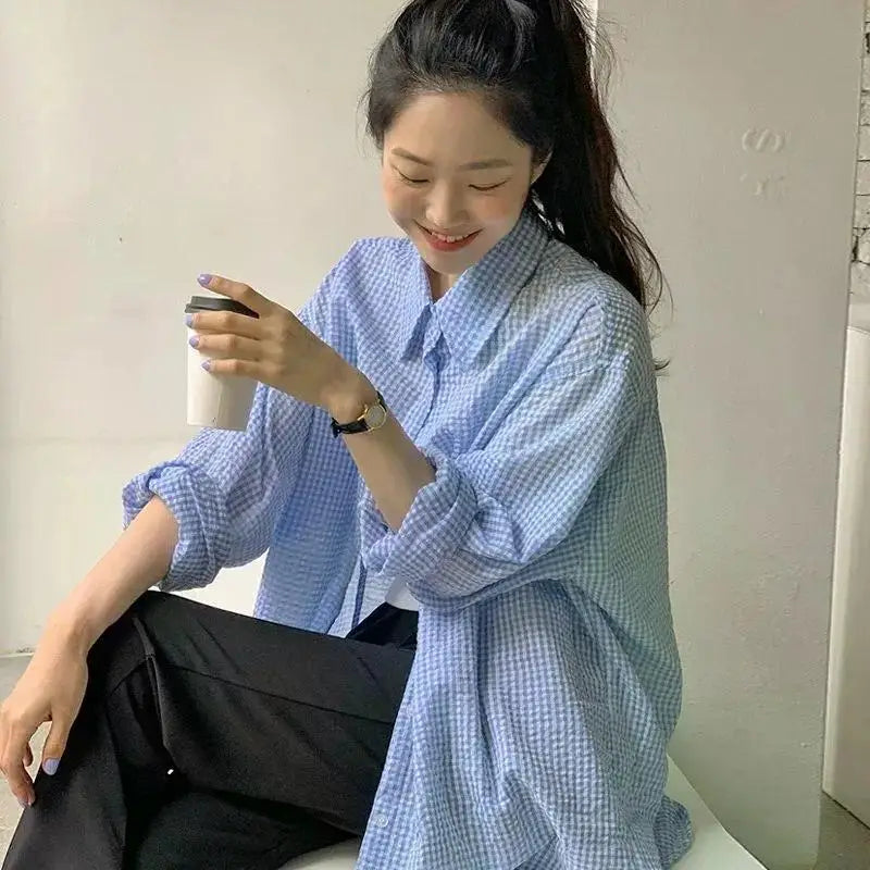 Korean Long Sleeves Loose Shirt