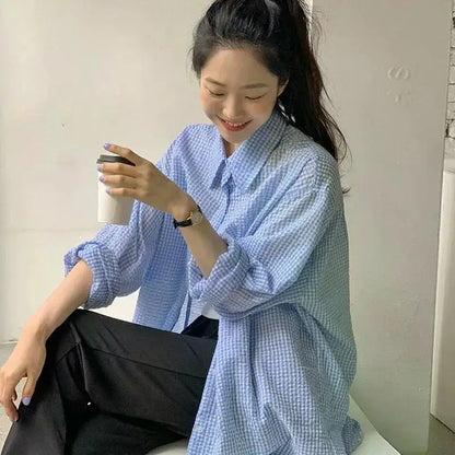 Korean Long Sleeves Loose Shirt