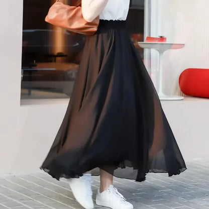 Chiffon Dance High Waist Long Skirts