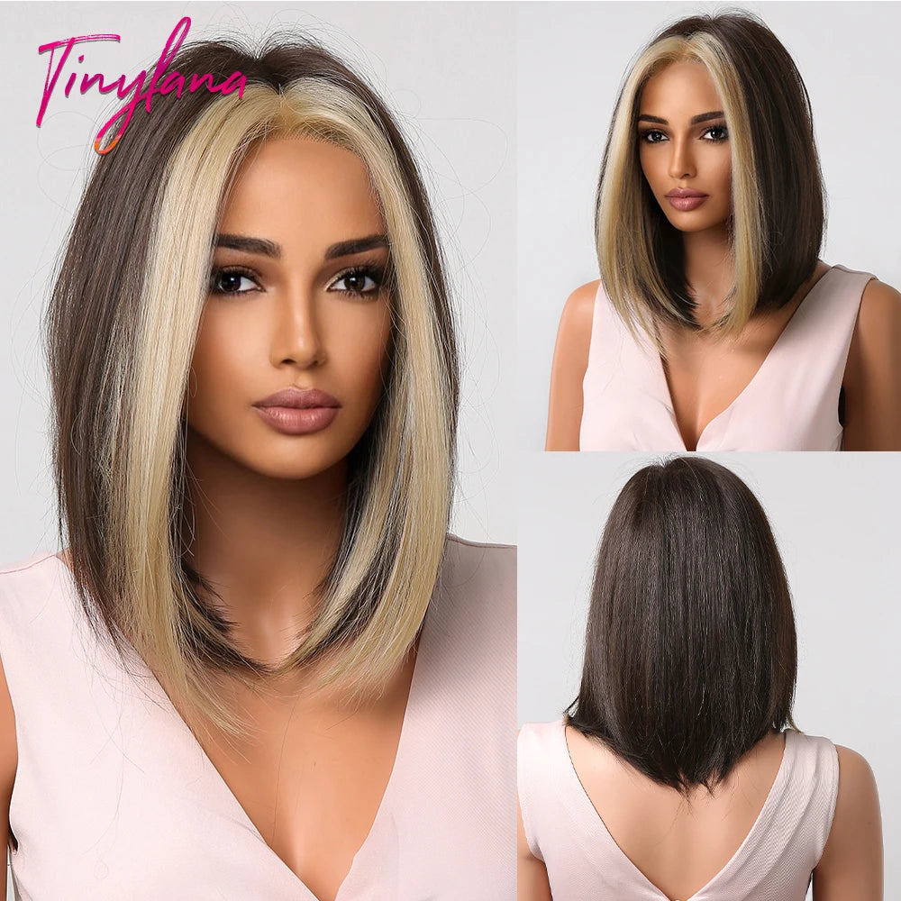 White Blonde Gray Synthetic Wigs
