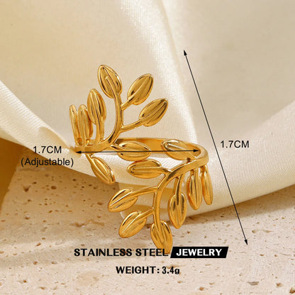 Gold Stainless Steel Heart Metal Hollow Waterproof Rings