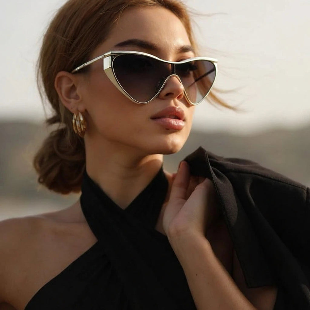 Vintage Y2K Punk Cat Eye Luxury Sun Glasses
