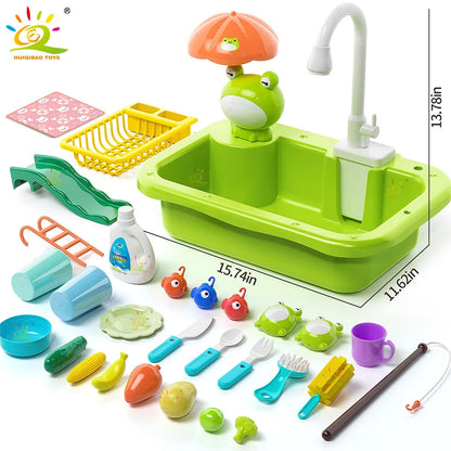 Baby Kitchen Toy Plastic Dish Wash Sink Electric Dishwasher Toys