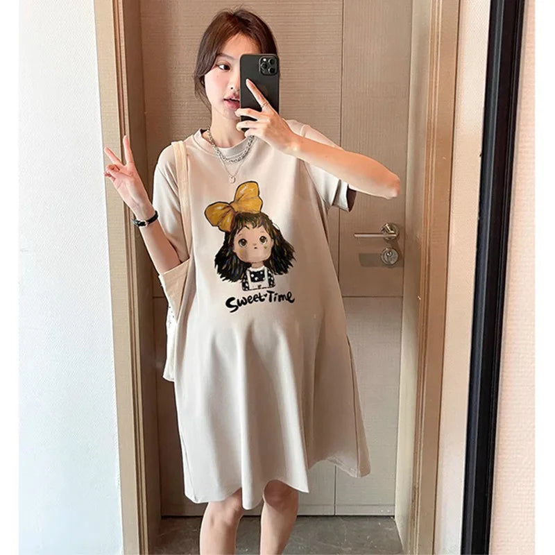 Maternity Large Size Small T-Shirt Skirt