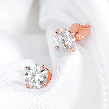 DANA Rose Gold Color Moissanite Stud Earrings