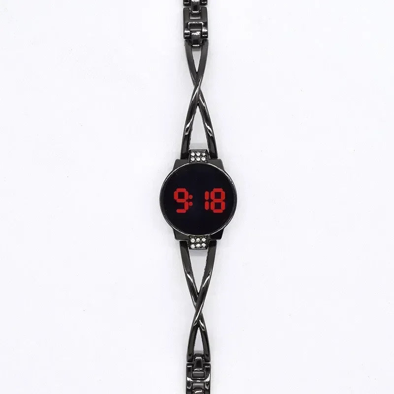 LED Touch Screen Steel Electronic Watch