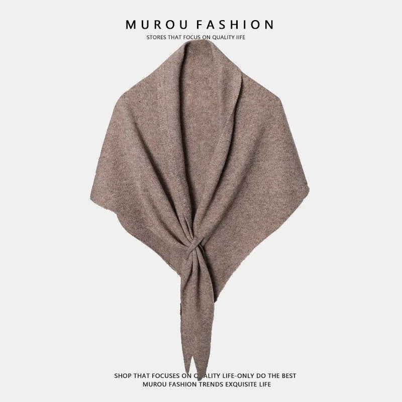 Triangle Scarf Neck Wrap Wool Blended Thickened Warm Shoulder Shawl