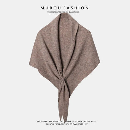 Triangle Scarf Neck Wrap Wool Blended Thickened Warm Shoulder Shawl