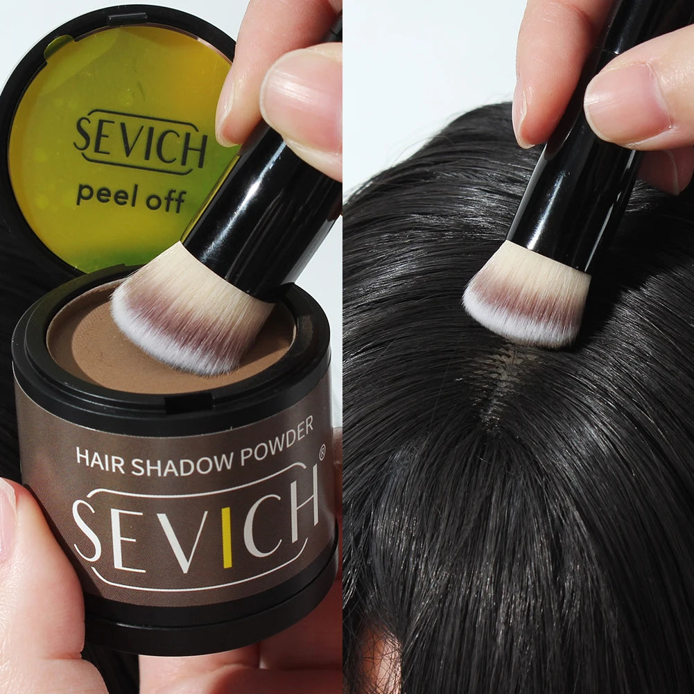 Hairline Shadow Powder Kit With Brush 10g Black Root Cover Up Instant Hair Line Powder Hair Concealer Repair Fill In Hair