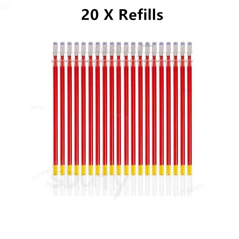 10/12/20/22Pcs Gel Pen Black/Blue ink 0.38/0.5/0.7mm Stationery