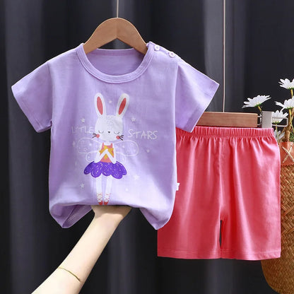 Baby Girl Outfit Set Short Sleeve T-shirt