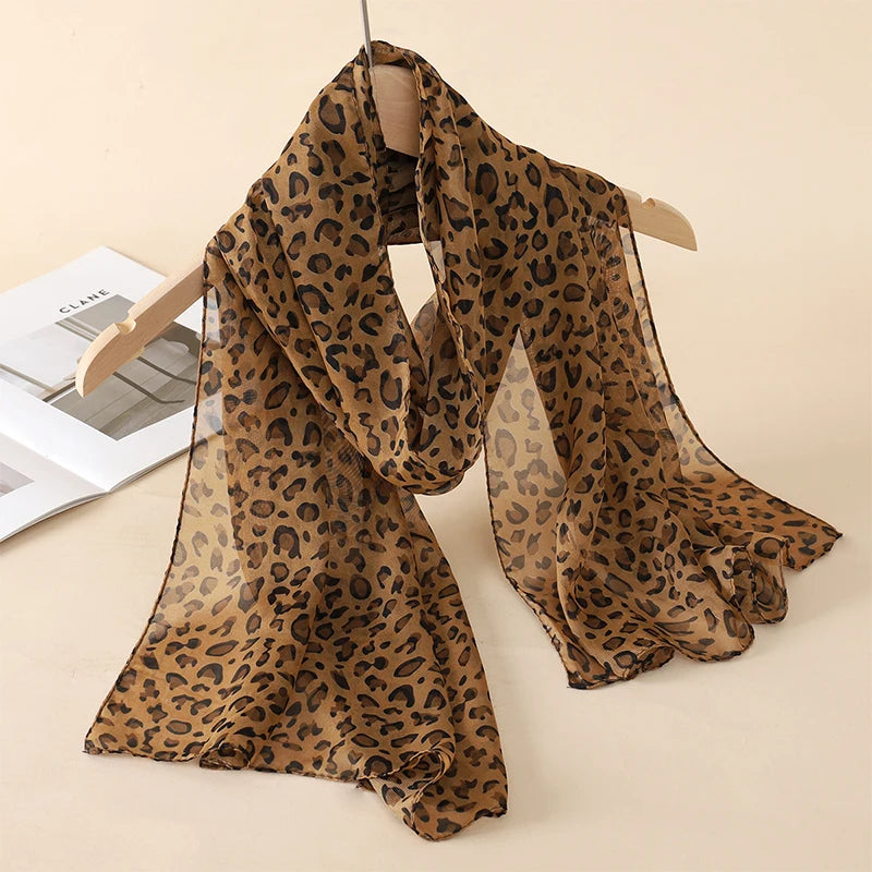 Chiffon Long Silk Scarf Turban