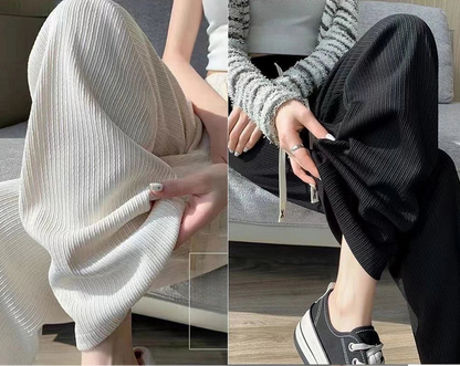 Casual Straight Sporty Wide Leg Pants