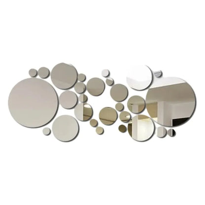 26 PCs 3D Acrylic Mirror Wall Sticker Wall Decoration