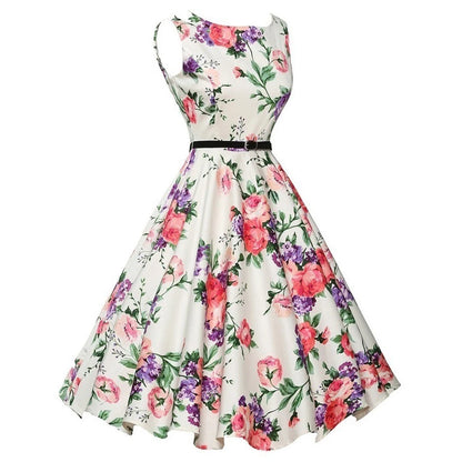 Floral Robe Retro Swing Casual Rockabilly Dresses