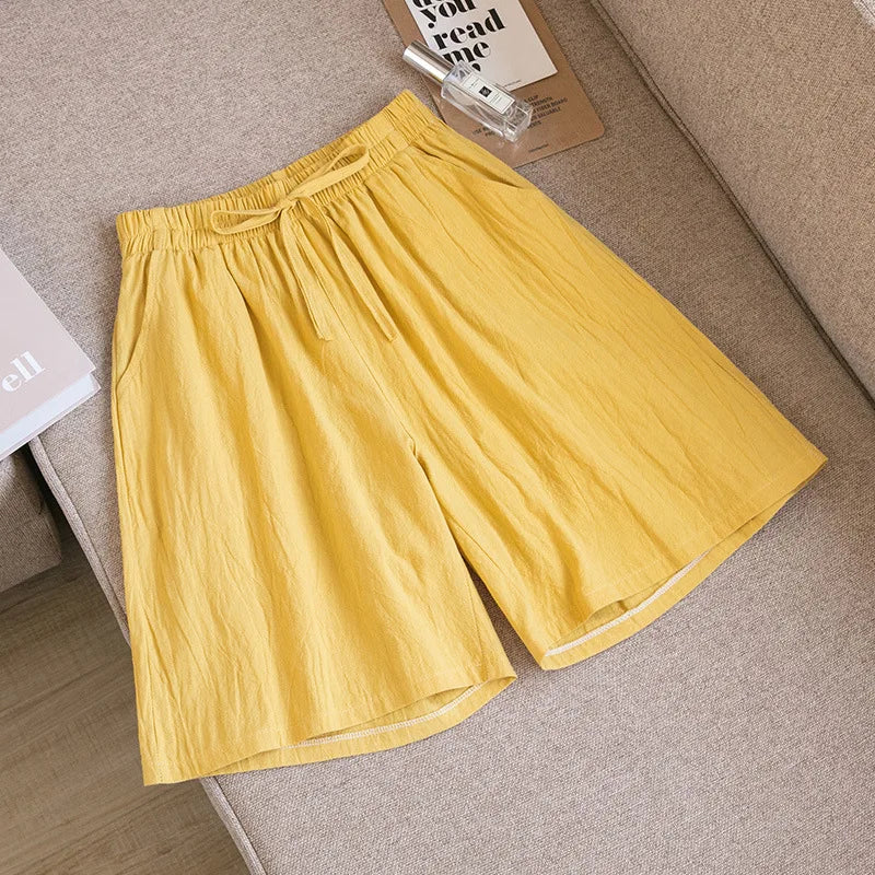 Casual Cotton High Waisted Pants
