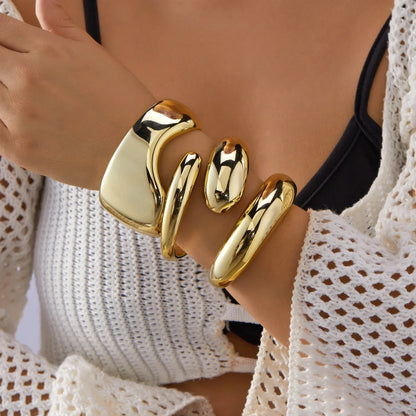 Wide Cuff Chunky Bangle Bracelet