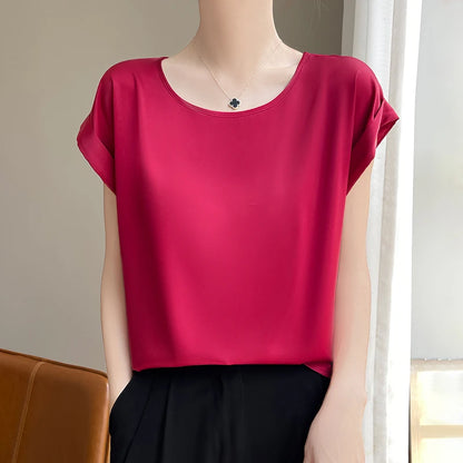 Silk Camisole Thin Vest Satin  Shirt