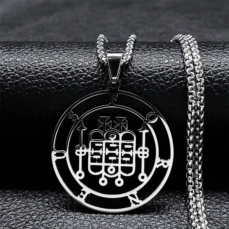 Sigeal Sigil De Lucifer Stainless Steel Satan Necklace
