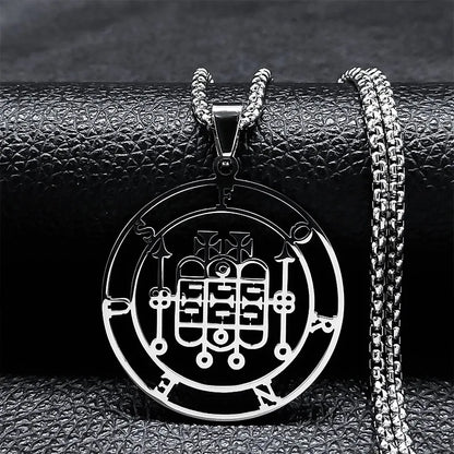 Sigeal Sigil De Lucifer Stainless Steel Satan Necklace