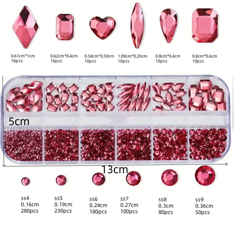 2400pcs 2mm AB Jelly Rhinestones Set