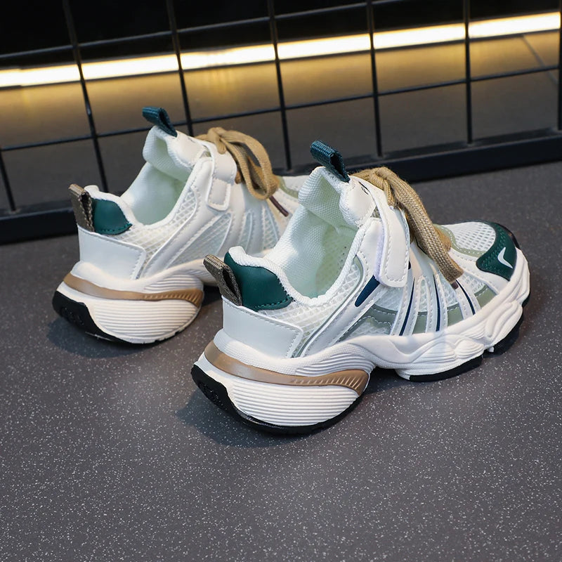 Mesh Breathable Chunky Non Slip Lace Up Sneakers
