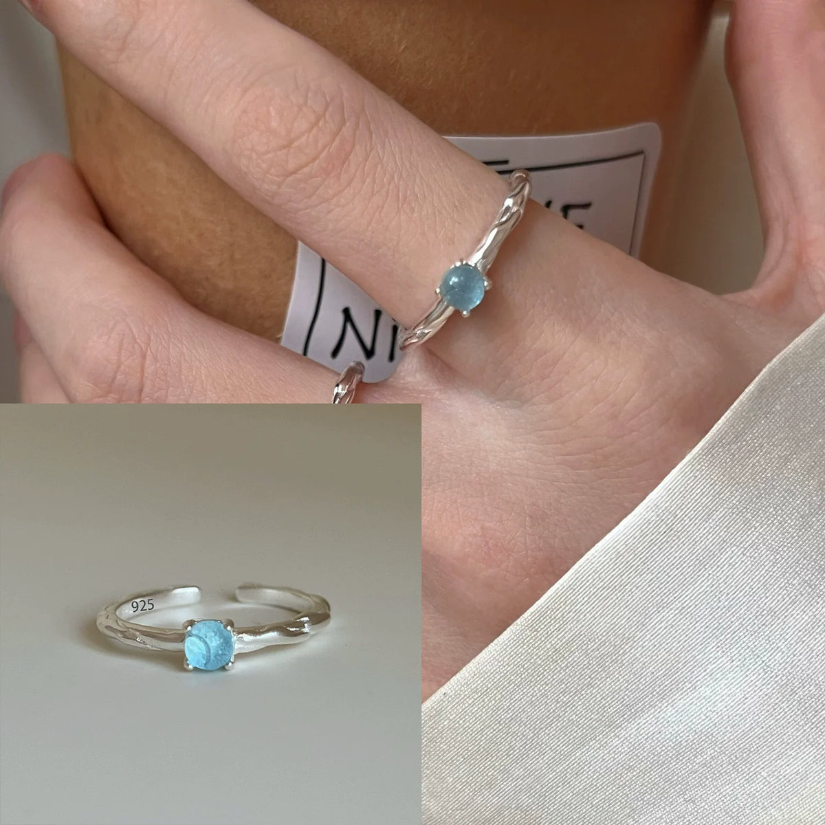 925 Sterling Silver Retro Hollow Wave Punk Hiphop Bohemia Rings