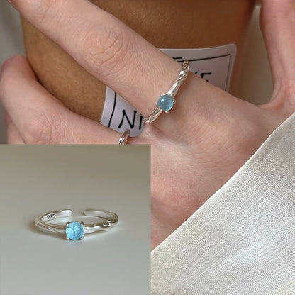 925 Sterling Silver Retro Hollow Wave Punk Hiphop Bohemia Rings