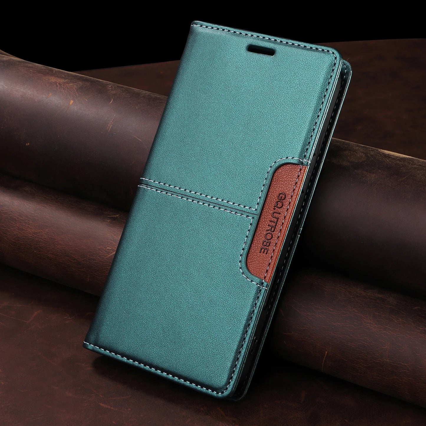 Magnetic Leather Case Flip Wallet Card Cover