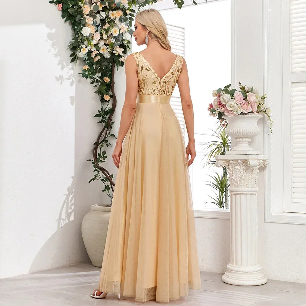 Sexy Prom Bridesmaid Maxi Dress
