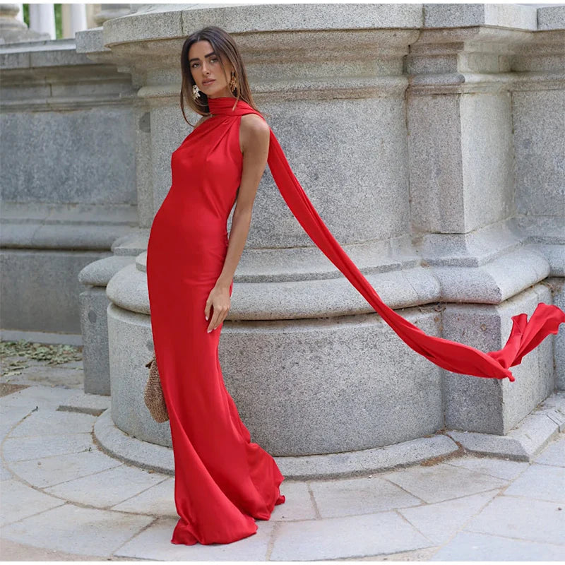 Sexy Satin Ribbon Party Dress